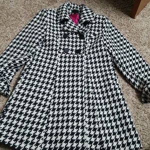 Express babydoll houndstooth peacoat